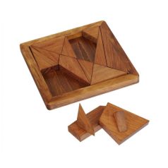   Arkhimédész Tangram Great Minds Professor Puzzle fa ördöglakat