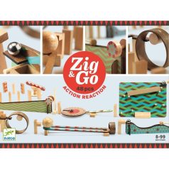   Gurul és borul - Dominós golyópálya 48 db-os - Zig & Go - 48 pcs - Djeco