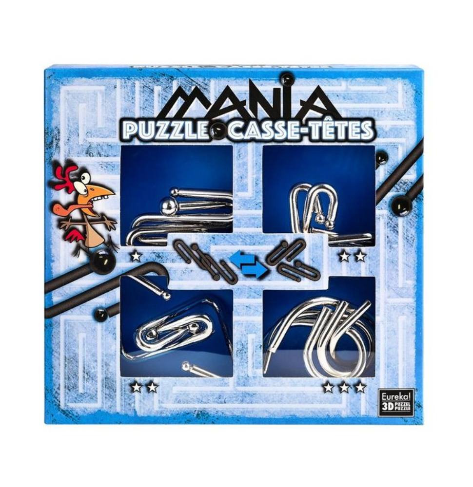 Puzzle Mania - Blue - fém ördöglakat